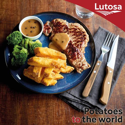 Lutosa Jumbo Fries Skin On 18mm 4x2.5kg (Skin On)