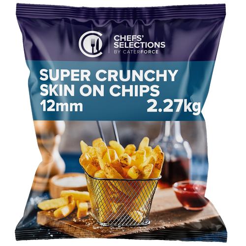 Chefs' Selections Super Crunchy Chips 12mm Skin On 4x2.27kg