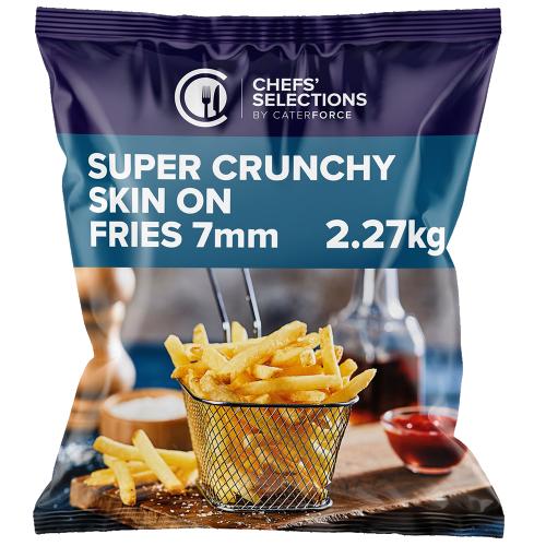 Chefs' Selections Super Crunchy Fries 7mm Skin On (4x2.27kg)