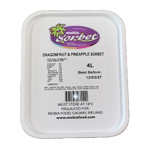 Mobia Dragonfruit & Pineapple Sorbet 4x4ltr