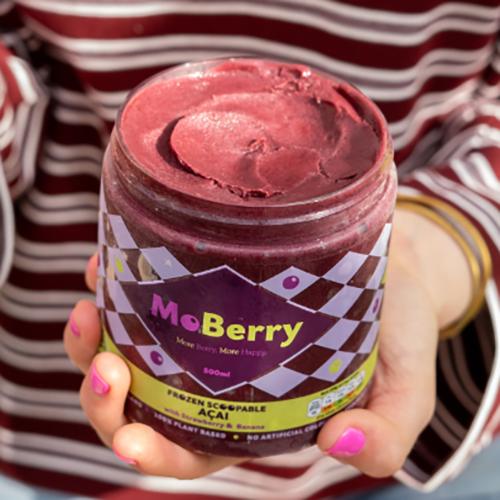 Moberry Frozen Acai 12x500ml (Strawberry & Banana)