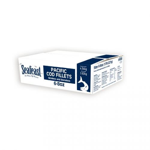 Seafeast Pacific Cod Fillets 1 x 4.54kg (Size 6-8oz)