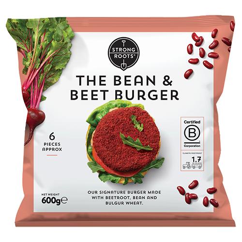 Strong Roots Bean & Beetroot Burger 4 x 600g