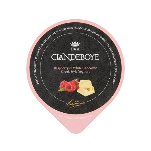 Clandeboye Raspberry & White Chocolate Yoghurt 6x150g