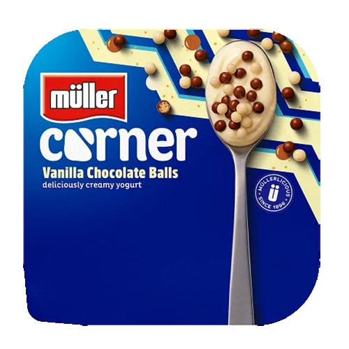 Muller Crunch Corner Vanilla Chocolate Balls 12x124g