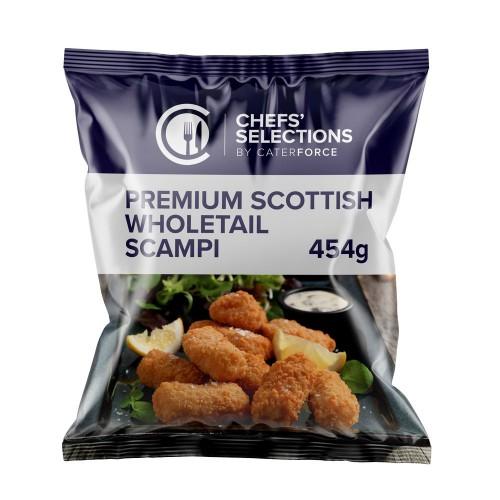 Chefs' Selections Scampi Premium wholetail scampi Breaded 10x450g 