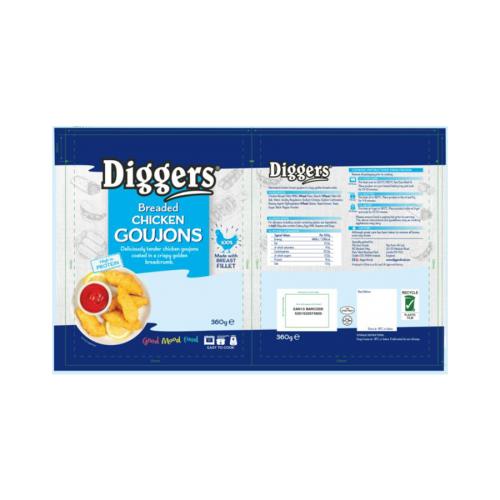 Diggers Breaded Chicken Goujons 12x360g