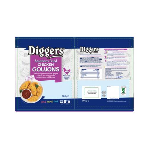 Diggers Southern Fried Chicken Goujons 12x360g