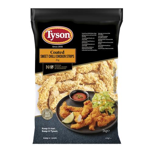 Tyson Foods Coated Sweet Chilli Chicken Strips 5x1kg