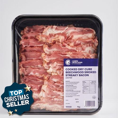 Chefs' Selections Smoked Drycure Streaky Bacon 8x1kg