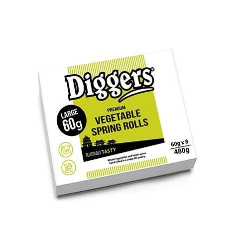 Diggers Vegetable Spring Rolls 10x8x60g