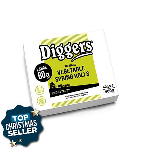 Diggers Vegetable Spring Rolls 10x8x60g