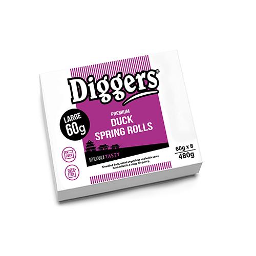 Diggers Duck Spring Rolls 10x8x60g