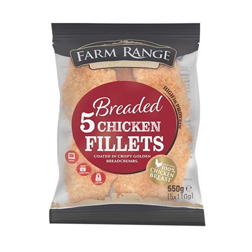 Farm Range Breaded Chicken Fillet 10x550g