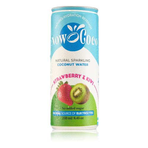 Now Coco Strawberry & Kiwi Sparkling Coconut Water 12x250ml