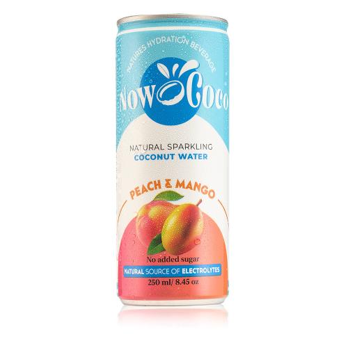 Now Coco Peach & Mango Flavoured Coconut Water 12x250ml