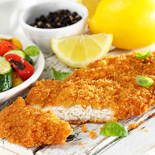 Breaded Chicken Schnitzel 8x6 Pack (125g)