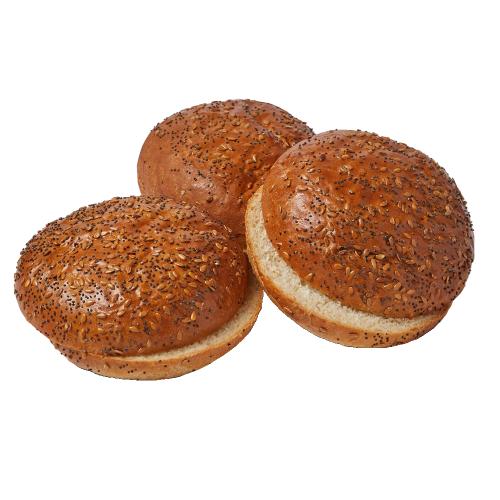 Tennessee Grillhouse Bun Glazed, Seeded and Sliced 8x6 (Speciality Breads)