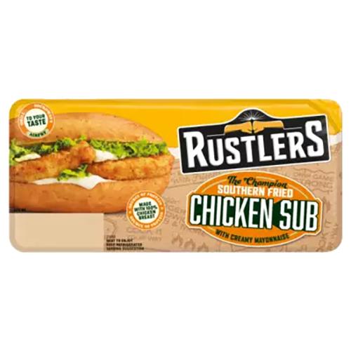 Rustlers Southern Fried Chicken Sub 4x158g