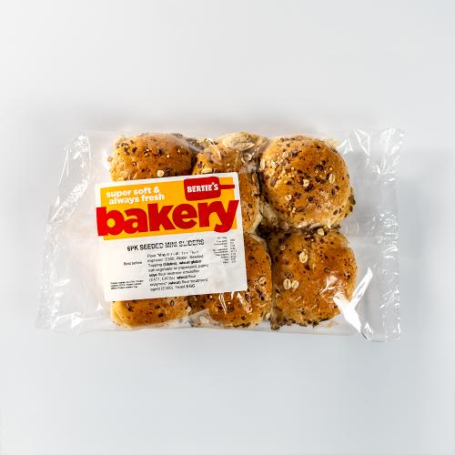 Berties Bakery 6 Seeded Mini Sliders 8x6pack