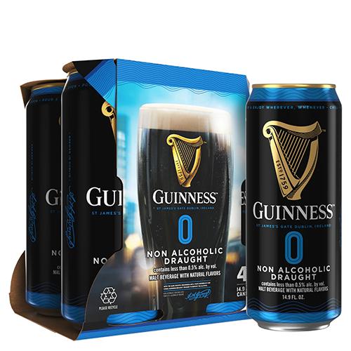 Guinness Draught 0.0% 500ml 4 Pack Can