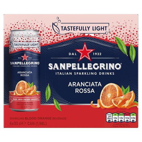 San Pellegrino Aranciata Rossa Can 4x6x330ml