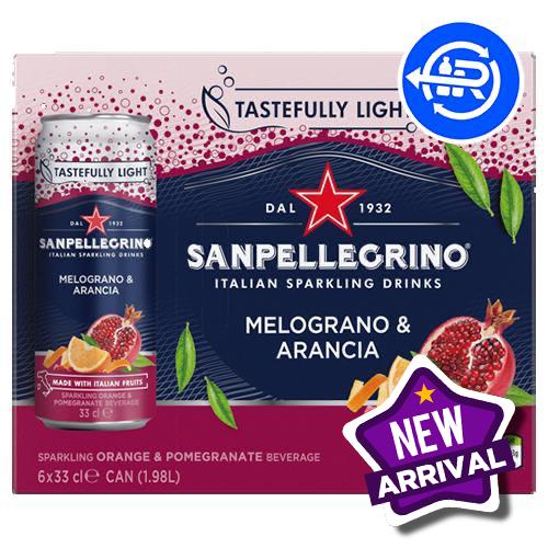 San Pellegrino Pomegranate & Orange Can 4x6x330ml