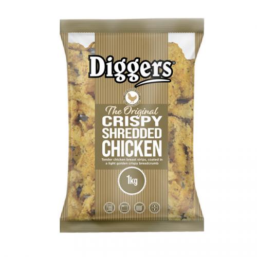 Diggers Crispy Shredded Chicken 5x1kg