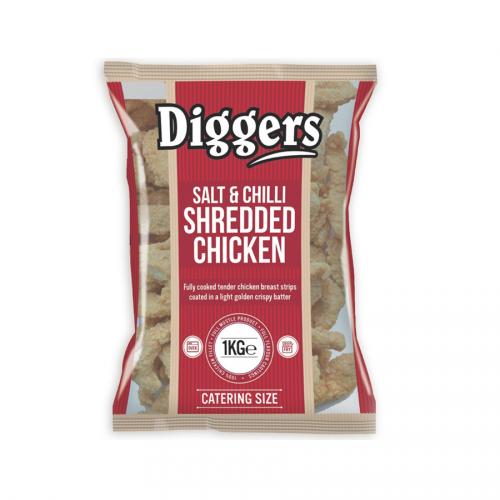 Diggers Salt & Chilli Shredded Chicken 5x1kg