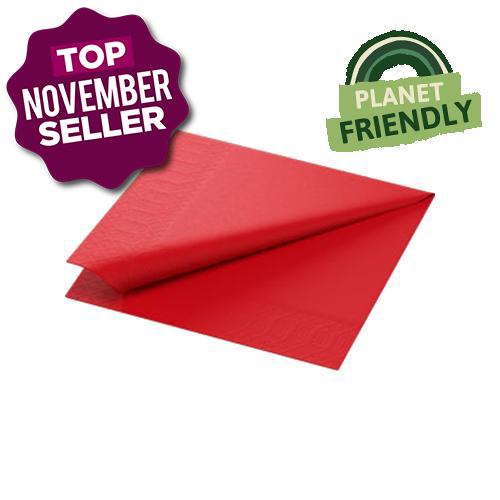 Red Napkin 2Ply 40Cm (10x125)