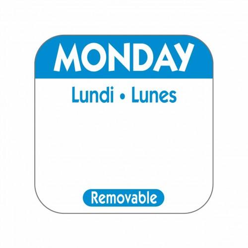 Monday Food Labels Blue (1x1000 Roll)