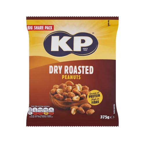 KP Dry Roasted Peanuts 6x375g