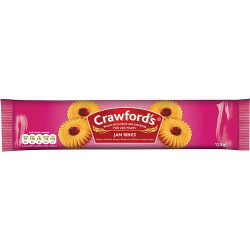 Crawfords Jam Rings 12x125g