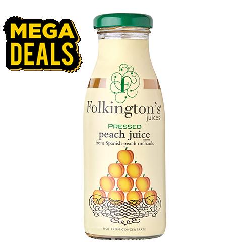 Folkington's Peach Juice 12x250ml