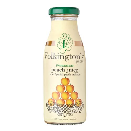 Folkington's Peach Juice 12x250ml