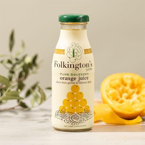 Folkingtons Orange Juice 12x250ml