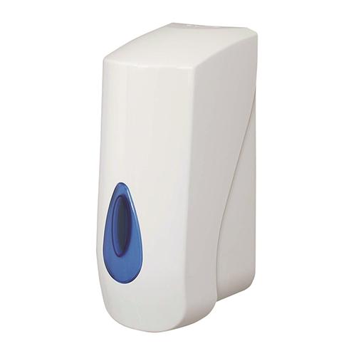 Modular 900ml Refillable Liquid Soap Dispenser w\Blue Teardrop (White)