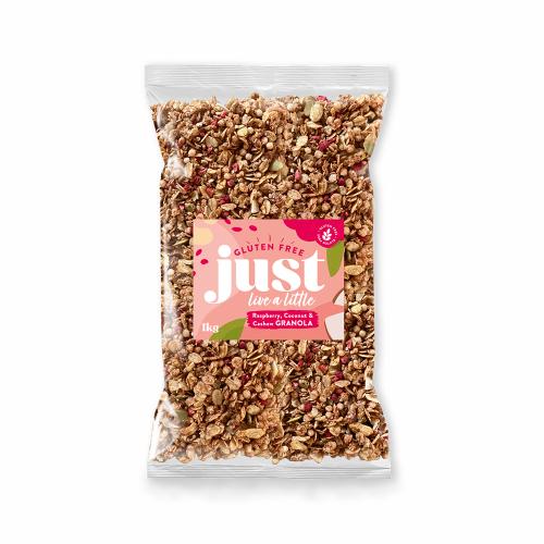 Just Live a Little Gluten Free Raspberry Coconut Cashew Granola 4x1kg