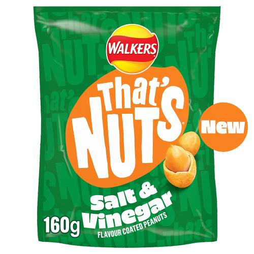 That’s Nuts Walkers Salt & Vinegar Sharing Coated Peanuts 8x160g