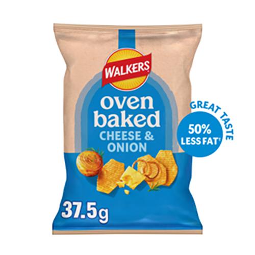 Walkers Baked Cheese & Onion Grab Bag Crisps 32x37.5g