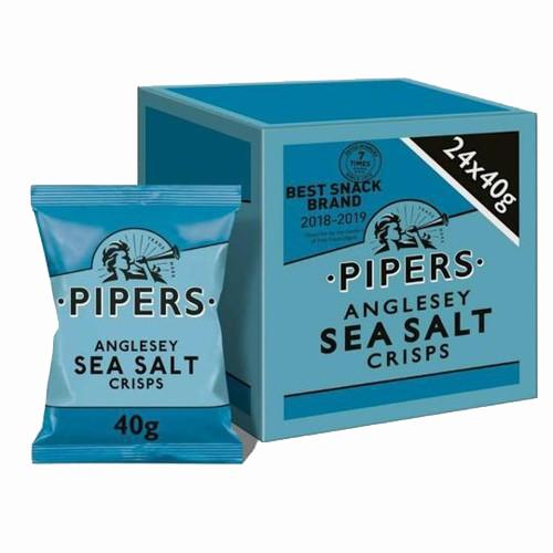 Pipers Sea Salt Crisps 24x40g 