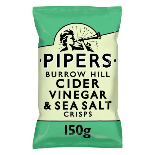 Pipers Burrow Hill Cider Vinegar & Sea Salt Sharing Crisps 8 x 150g