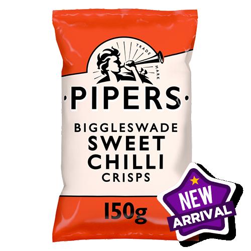 Pipers Biggleswade Sweet Chilli Sharing Crisps 8 x 150g