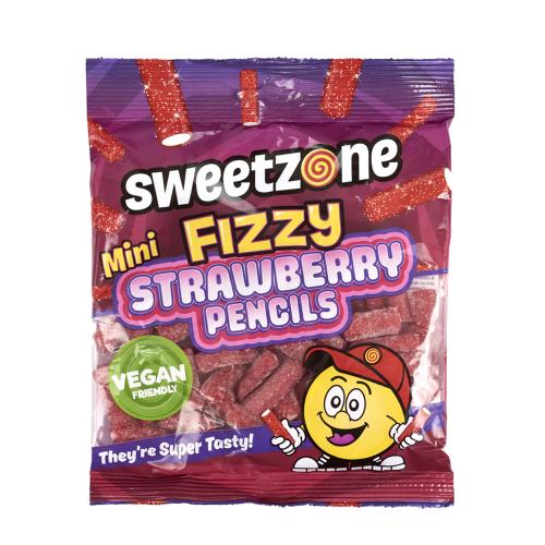Fizzy Mini Strawberry Pencils 12 x 180g Bags