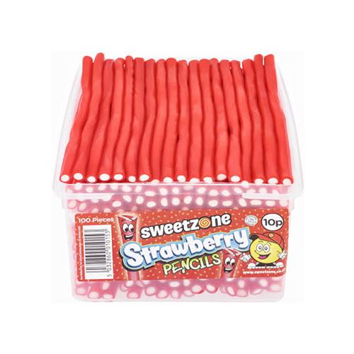 Sweetzone Strawberry Pencils 10p 1x8 Tubs