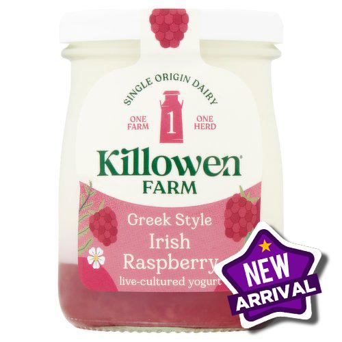 Killowen Farm Greek Style Irish Raspberry Yoghurt 12x140g