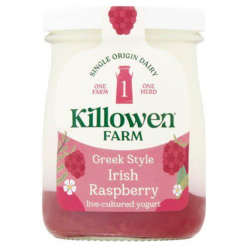 Killowen Farm Greek Style Irish Raspberry Yoghurt 12x140g