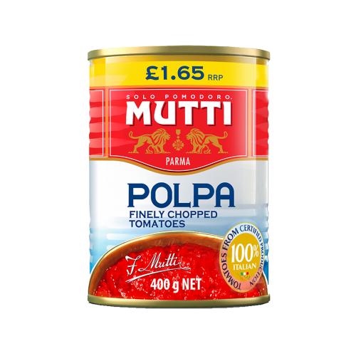 Mutti Chopped Tomatoes 6x400g (PMP£1.65)