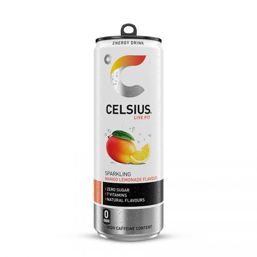 Celsius Sparkling Mango Lemonade 12x355ml (can)