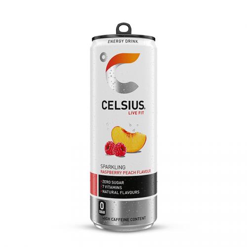 Celsius Sparkling Raspberry & Peach 12x355ml (Can)